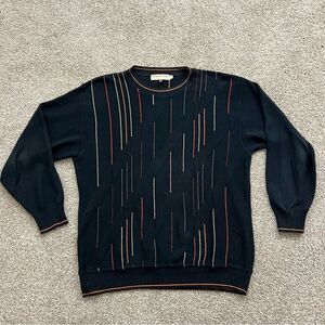 Vintage Norm Thompson 3D knit sweater Men's L